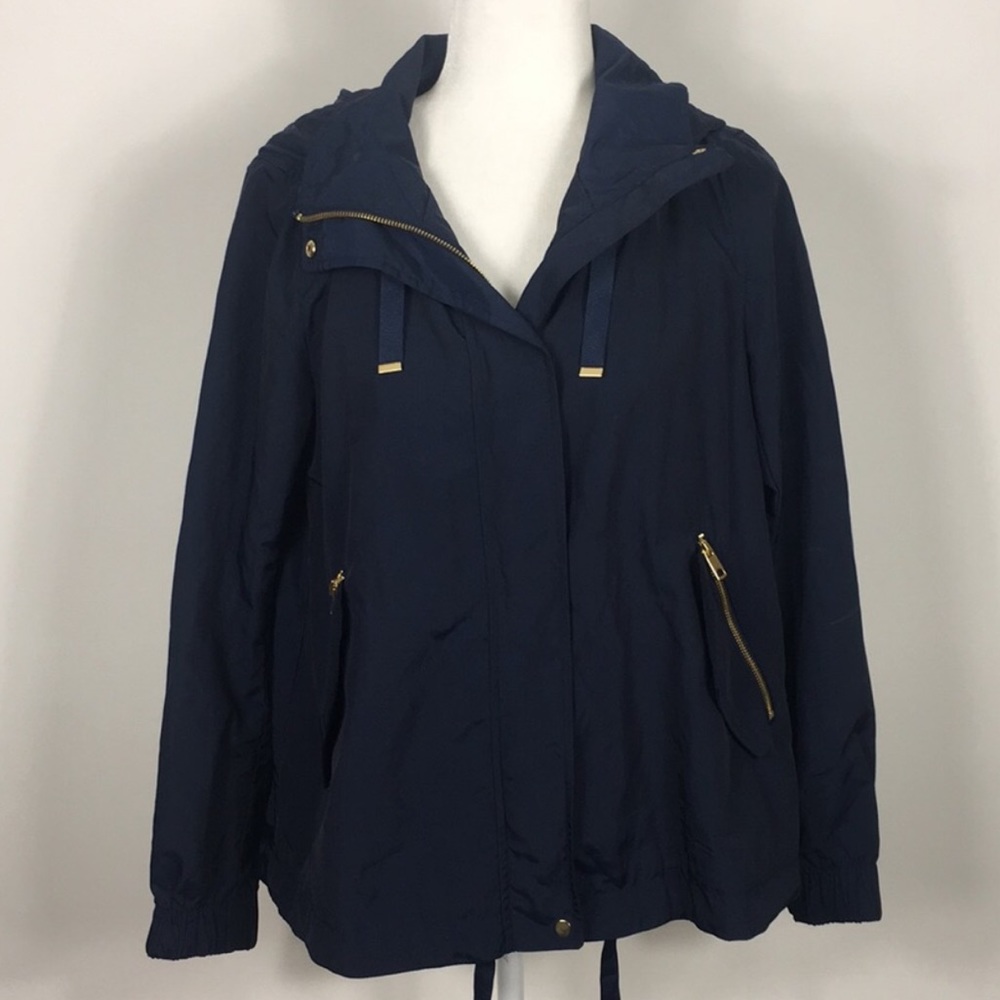 Zara Navy Basic Raincoat - image 1